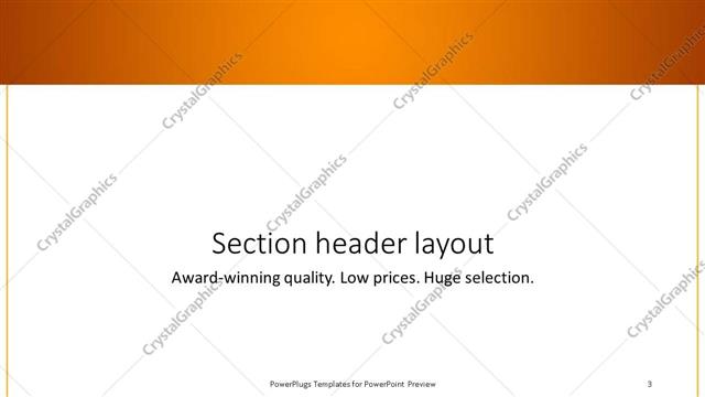 Section Header presentation slide layout