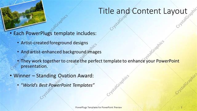 Title and Content presentation slide layout