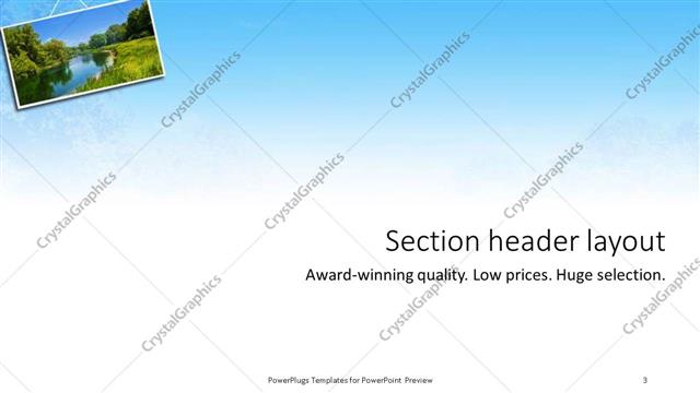 Section Header presentation slide layout