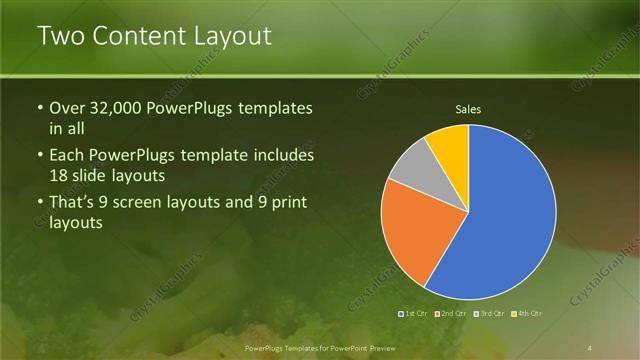 Two Content presentation slide layout