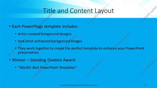 Title and Content presentation slide layout