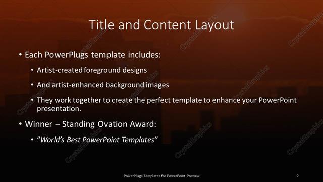 Title and Content presentation slide layout