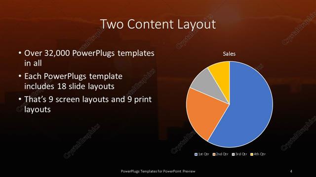 Two Content presentation slide layout