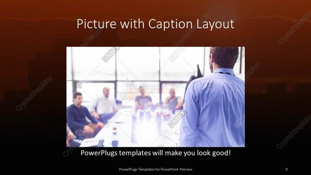 Picture with Caption presentation slide layout