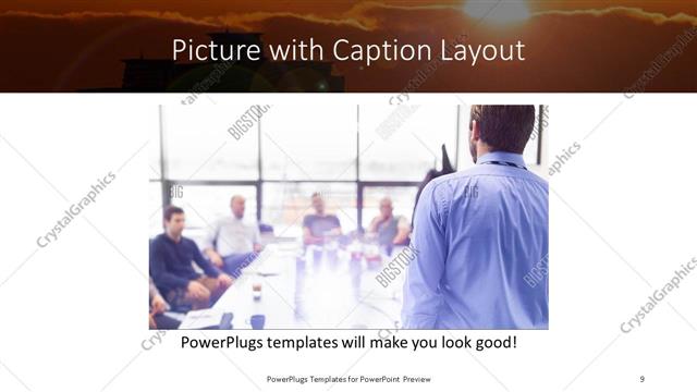 Picture with Caption presentation slide layout