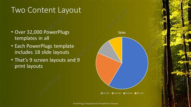 Two Content presentation slide layout