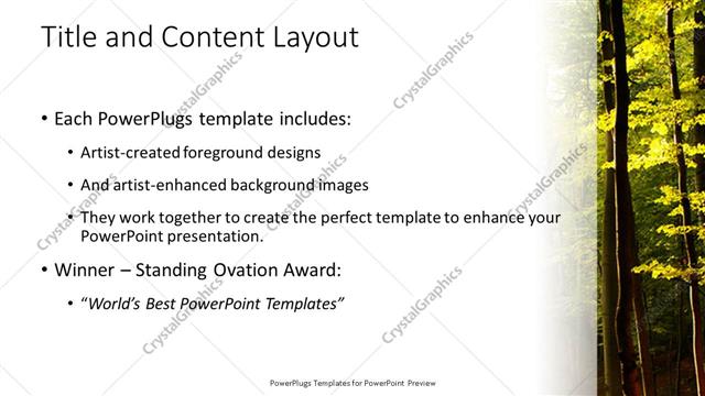 Title and Content presentation slide layout