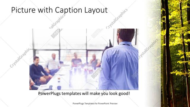 Picture with Caption presentation slide layout