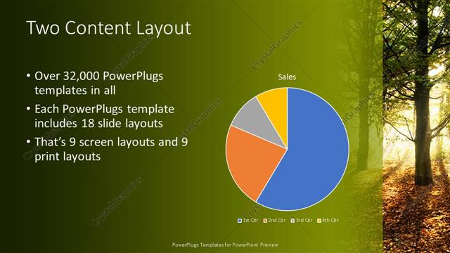 Two Content presentation slide layout