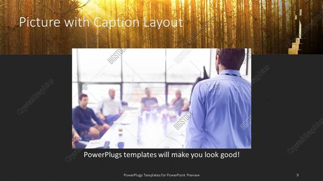 Picture with Caption presentation slide layout