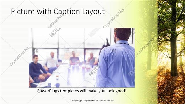 Picture with Caption presentation slide layout