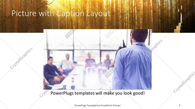 Picture with Caption presentation slide layout