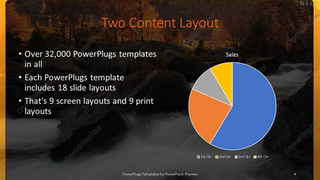 Two Content presentation slide layout