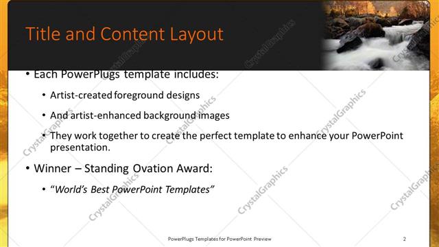 Title and Content presentation slide layout