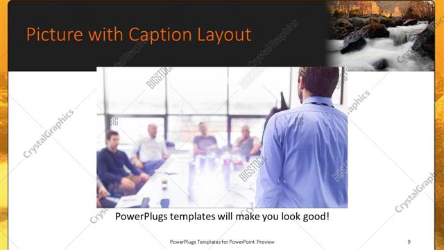 Picture with Caption presentation slide layout