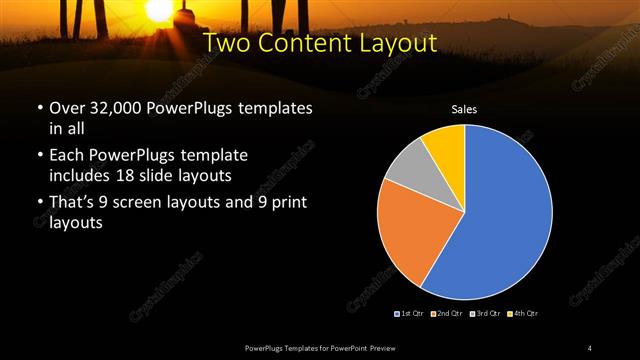 Two Content presentation slide layout