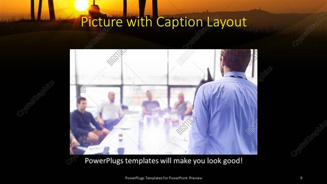 Picture with Caption presentation slide layout