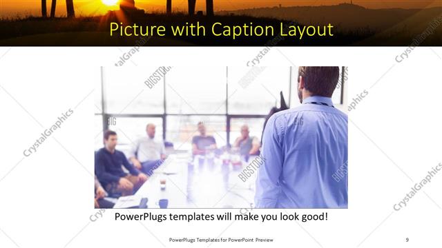 Picture with Caption presentation slide layout