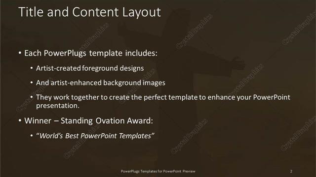 Title and Content presentation slide layout