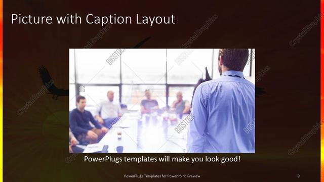 Picture with Caption presentation slide layout