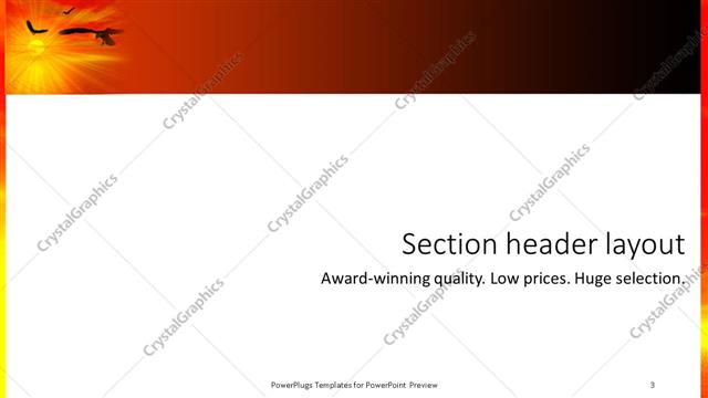 Section Header presentation slide layout