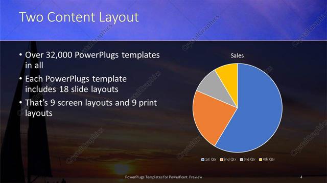 Two Content presentation slide layout