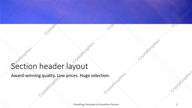 Section Header presentation slide layout