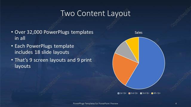 Two Content presentation slide layout