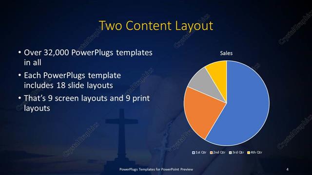 Two Content presentation slide layout