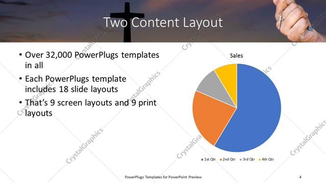 Two Content presentation slide layout