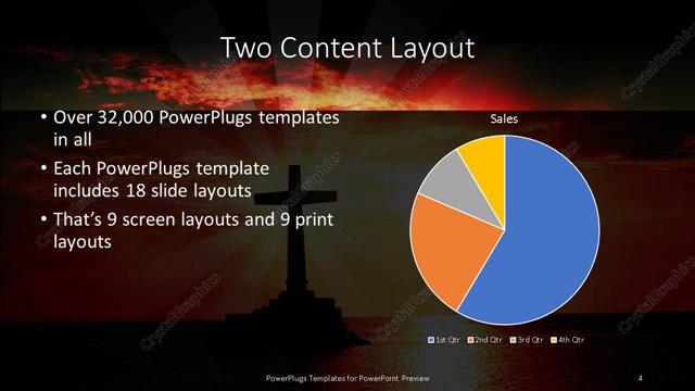Two Content presentation slide layout