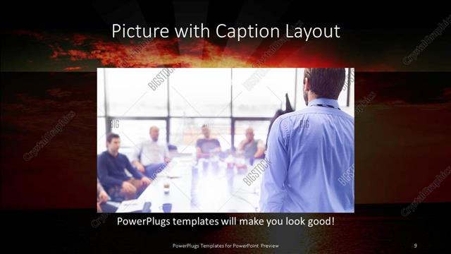 Picture with Caption presentation slide layout