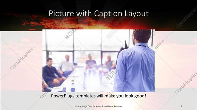 Picture with Caption presentation slide layout
