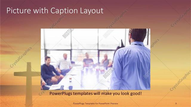 Picture with Caption presentation slide layout