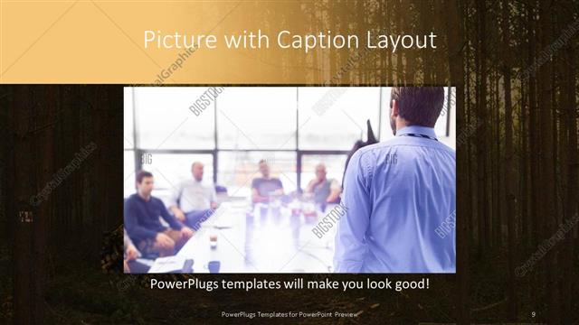 Picture with Caption presentation slide layout