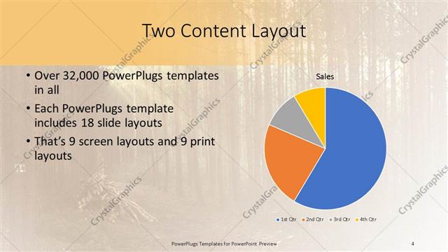 Two Content presentation slide layout