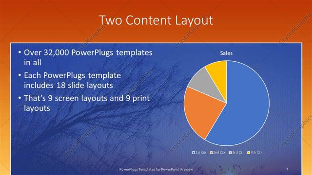 Two Content presentation slide layout