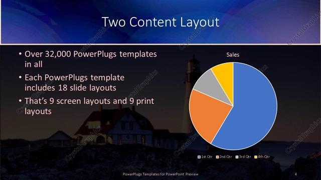 Two Content presentation slide layout