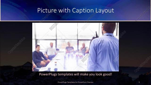 Picture with Caption presentation slide layout