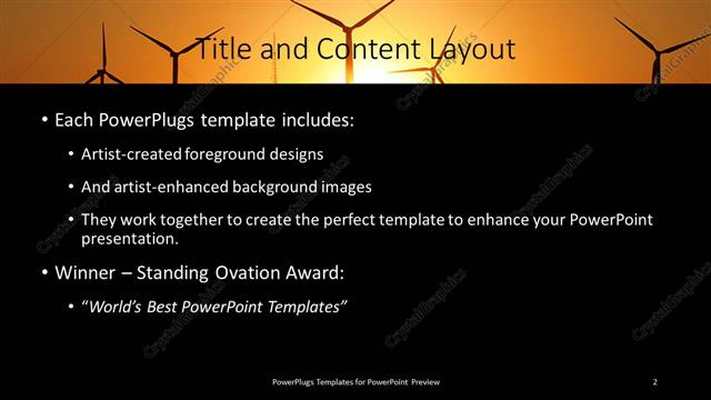 Title and Content presentation slide layout