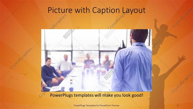 Picture with Caption presentation slide layout