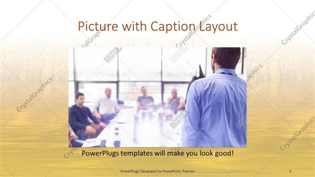 Picture with Caption presentation slide layout