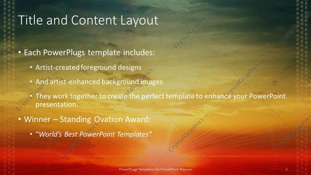 Title and Content presentation slide layout
