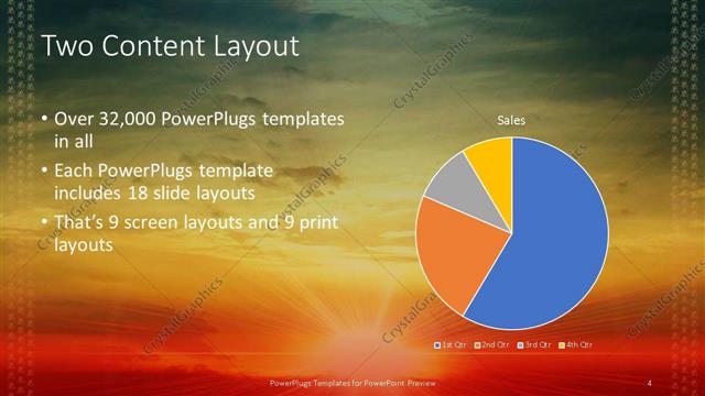 Two Content presentation slide layout