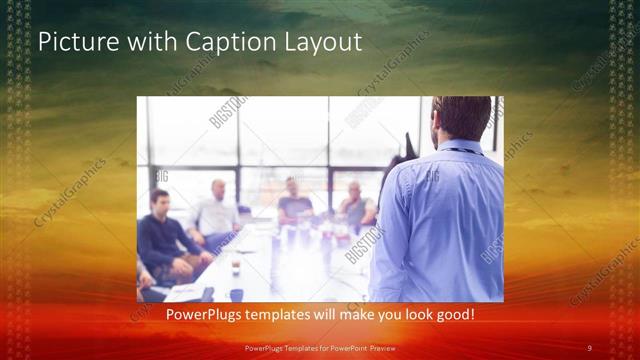 Picture with Caption presentation slide layout