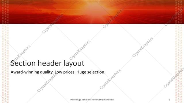 Section Header presentation slide layout