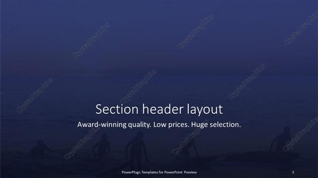 Section Header presentation slide layout