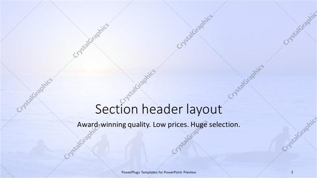 Section Header presentation slide layout