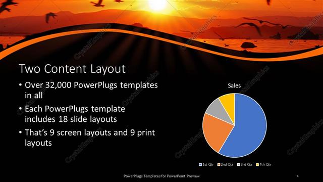 Two Content presentation slide layout