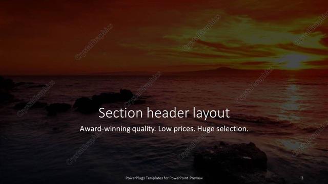 Section Header presentation slide layout